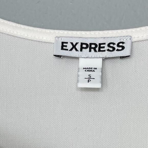 Express Zebra Shirt Size Small Stretch Knit Tee Top Avant Garde Safari Chic - Picture 4 of 8